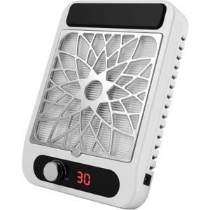 Nail Dust Collector Vacuum for Nail Techs Powerful Suction, Quiet 3-Speed Fan, Reusable HEPA Filter, One-Knob Control, Compact Portable for Gel/Acrylic Nails, Salon & Home