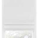 Roman Blackout Cordless Window Shade, 100% Room Darkening Blackout Material Completely Cordless, making it safe around children and pets   76.2x163cm / 30x64inch white