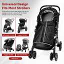Universal Stroller Blanket & Stroller Footmuff,Water-Repellent Bunting Bag for Babies,Toddlers and Kids,Zipper Footmuff for Stroller,Stroller Winter Cover Warm Baby Sleeping Bag (Black)