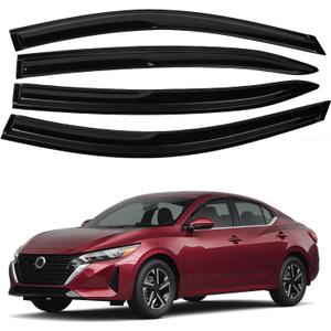 Canvcle Sentra Rain Guards - Window Visors for Nissan Sentra 2020-2025, Outside-Mount Tape-On Side Window Wind Deflectors for Sentra Accessories, Vent Visors Shades Rainproof 4PCS