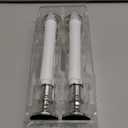 DRomance 9" Flameless Window Taper Candles Battery Operated with 8-Key Remote and Timer, 4 Pack White Christmas Holdiay Window Candles with Silver Holders, Suction Cups and AA Batteries Included