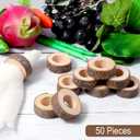 50 Pcs Wooden Bark Napkin Ring 1.18 Inch Handcrafted Wooden Napkin Holder Decorative Round Shaped Holders with Bark Edge Natural Design for Table Dining Parties Special Occasions Kitchen & Home Decor