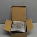 6 Inch Shower Drain, Square Shower Floor Drain Kit with Flange and Removable Cover Grate, AISI 304 Stainless Steel, Brushed Nickel