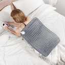 Heating Pad for Back, Neck, and Cramps, 20"x24" Electric Heat Pad with Moist/Dry Heat, 6 Heat Settings & Auto Shut-Off, Soft Flannel, Pain Relief for Men and Women