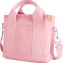 IwIeIaIrI Small Tote Bag for Women,Canvas Mini Tote Bags with Zipper and Multi Pockets,Kids,Girls,Friends Gift 2026