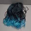karlery Kids Girls Long Braid Blue and Black Mixed Wig Anime Costume Party Wig