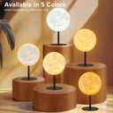 Moon Lamp Small Table Lamp for Bedroom, Dimmable Bedside Table Lamp with 30 Modes, Night Light Bedside Lamps for Night Stands, Desk Lamp for Living Room, Office, Dorm, Birthday Gifts for Kids Teens