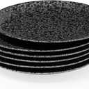 Kanwone Ceramic Dinner Plates - Set of 6, 10 Inch, Round Plates for Steak, Pasta, Salad, Pizza, Appetizer, Microwave, Oven and Dishwasher Safe, Black Glazed