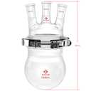 REACWARE Glass Three Necks Reactor Flask (5000mL)