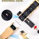 V.R.HOPE Gold Stainless-Steel Metal Resin Apple Watch Band 38mm 40mm 41mm 42mm Fashion Bracelet Strap for Women Compatible with iWatch Series 11/10/9/8/7/6/5/4/3/2/1/SE (Black+Gold)