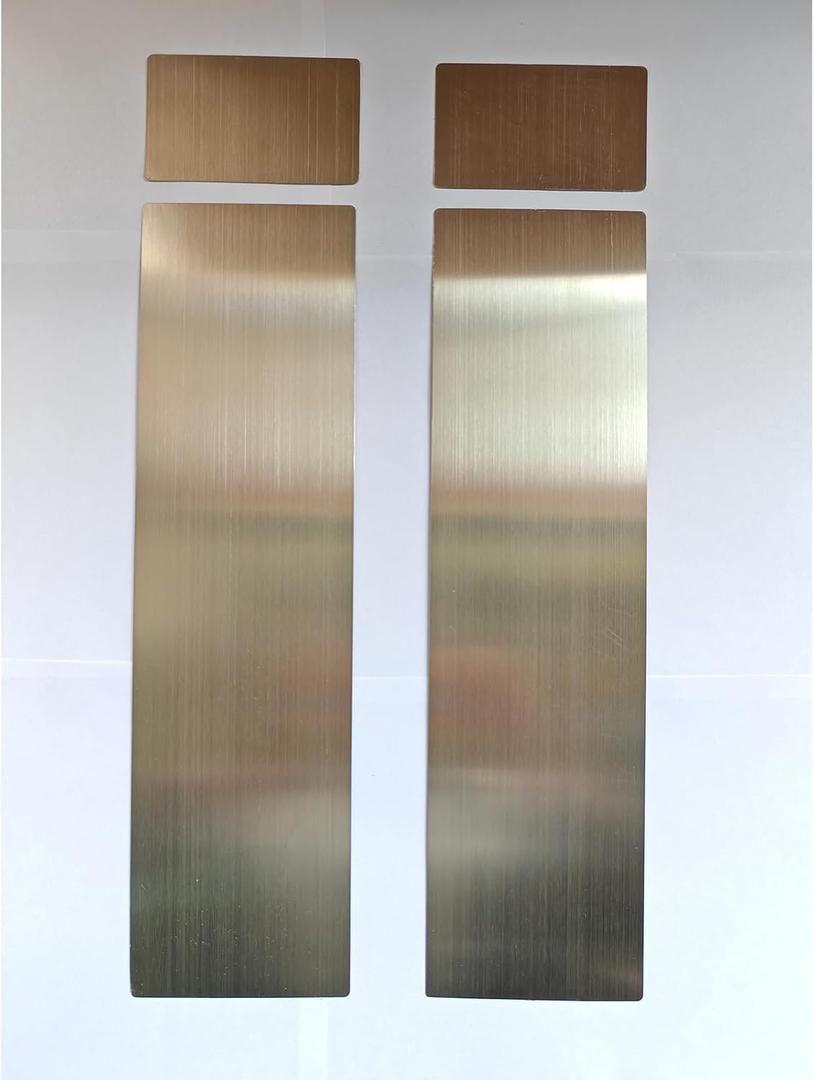 Anti Scratch Protector for Door, Heavy-Duty Stainless Steel cat Scratch Door Protector– 2 Sizes, 2 Packs, Stick Pet Scratch Plate, no-Residue pet Door Scratch Protector self-Adhesive