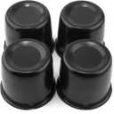 RTrhinoTuning 4PCS 3.31" 84mm Push Through Center Caps Wheel Center Caps for Truck Trailer Wheel Rim, 3.31" Hub, 3.03" H Matt Black Hub Caps