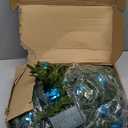 Ceenna 2 Pcs Prelit Christmas Garland with Lights, 12ft 20 Christmas Balls LED Battery Operated Lighted Garland with 8 Modes Timer Remote for Mantle Fireplace Christmas Stairs Decorations(Multicolor)