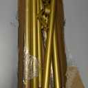 Heavy Duty Curtain Rods for Windows 66 to 120 Inch, 1 inch Diameter Long Curtain Rod with Brackets,Adjustable Gold Curtain Rod for Living room,Bedroom(Gold,30" to 120")