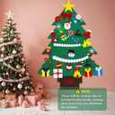 DIY Felt Christmas Tree with 37 Pcs Ornaments, 3.2Ft Felt Xmas Tree for Montessori Indoor Christmas Door Wall Windows Hanging Party Supplies New Year Decorations