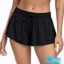 Beautikini Period Swim 2-in-1 Shorts Menstrual Leakproof Bathing Suit Bottoms Flowy Athletic Skirt for Teen Girls L