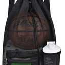 Mildbeer Large Drawstring Backpack for Men Women Athletic Gym Sports Workout Beach Swimming Commuting Travel (Black)