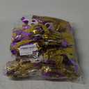 Vegove 12 Pcs Cheerleading Pom Poms Bulk, Plastic Metallic Foil Cheer Hand Flowers, Cheerlead Pompoms for Sports Team Ball Game, 12 Inch (Purple/Gold)