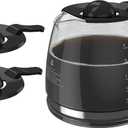 BLACK+DECKER 12-Cup Replacement Carafe, GC3100B, Duralife Glass, Dishwasher-Safe, 2 Extra Lids