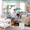 Warm Mist Humidifiers, 3.5L Humidifier with 304SS Ceramic Glaze Layer Heating Inner, Healthy Small Air Humidifier with Adjustable Constant Humidity for Bedroom
