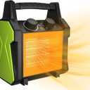 Outdoor Heater for Patio, 1500W PTC Ceramic Electric Space Heater with Overheat Protection, Safe & Fast Greenhouse Heater for Workshop, Flower Room, Camping, Green