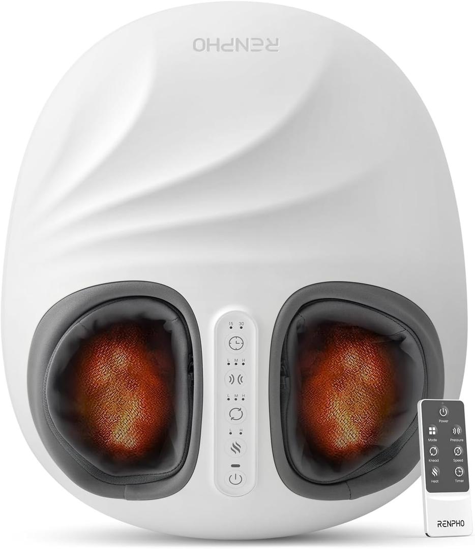 RENPHO Foot Massager Designed Specifically for Women, Mothers Day Gift for Mom, Shiatsu Foot Massager with Pressure Monitor Tech, Full-Foot Massage Machine with Kneading & Compression, Size 13