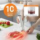 1800mAh Compact Vacuum Sealer for Food, 80kPa Powerful Handheld Vacuum Sealer Machine with 30 Reusable Bags, LCD-Display, Visible Water Tank, Portable Cordless Food Sealer for Meal Prep