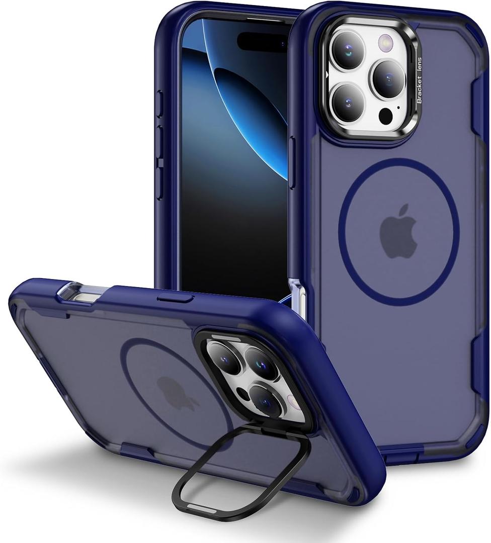 Korecase Magnetic for iPhone 16 Pro Case 6.3" [Compatible with Magsafe] Military-Grade Drop Proof Double Protection Bumper Phone Case Frosted Blue
