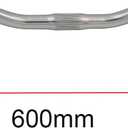Bike Handlebar Aluminum Alloy Bicycle Handlebars for Fixed Gear Bikes MTB Road Bikes 600 * 25.4mm Silver