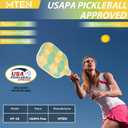 Pickleball Paddles Set of 2, Paddle USAPA Approved Fiberglass Surface Pickleball Rackets Set for Men & Women
