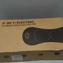 Triple Fusion Back Massager with Stretching, Vibration and Heat, 3-in-1 Electric Lumbar Pillow for Lower Back Tension Relief, Deep Tissue Relaxation Massage for Home, Office, Bed, Sofa, and Car Use (Black-Basic)