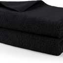HOMEXCEL Professional Large Microfiber Car Drying Towels 2 Pack, Lint Free, Scratch Free, Highly Absorbent Drying Towel for Cars, SUVs, RVs, Trucks, and Boats,31" x 24", Black