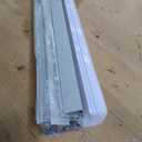 Muzata 10Pack 6.6FT/2M V Shape LED Channel Silver Aluminum LED Strip Diffuser Channel with Milky White Cover Frosted Corner Lighting Easy Installation V1SW WW 2M