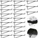 20 Pack Pegboard Shelf Hooks, 6" Black Pegboard Shelf Brackets Hooks Fits 1/4 Pegboard, Heavy Duty Peg Board Shelves for Workbench, Craft Shop, Retail Shop Garage, Kitchen,Tool Organizer, 20lbs