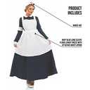 Fun Shack Florence Nightingale Costume - Civil War Nurse Apron, Vintage Nurse Uniform (Small)