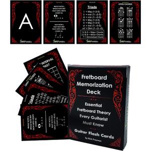 Fretboard Memorization Deck | 54 Flash Cards | Great Learning Gift for Guitar Players & Teachers, Music Theory, Alternative to Stickers & Posters