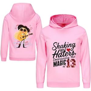 The Cotton Cartoon Hoodie Hooded Pullover Sweatshirt, Cute Clothes Hoodies (Pink)
