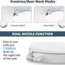 Huttdmel Round Raised Bidet Toilet Seat for Seniors, 2.8" Elevated Toilet Seat Riser, Soft Close, Quick Release, Non-Slip No-Electric Front & Rear Wash for Elderly, Disabled & Limited Mobility