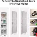 MAGINELS 4-Tier Slim Shoe Rack Organizer and Tall Storage for Closet,Hidden Thin Shoes Cabinet for Small Spaces,Narrow Shelves for Wall Behind Door,Entryway,White