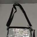 Bagenius Clear Purse Stadium Approved, Clear Bag with Removable Straps, Coin Purse for Work Stadium Events and Concert (Black)