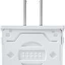 VECELO Foldable Shopping Cart with Wheels, 23GAL, White
