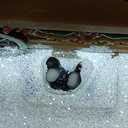 Christmas Village Houses LED Lighted, Multicolored Christmas Village Popcorn Mouse House for Home Decor