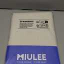 MIULEE Ivory Privacy Sheer Curtains That Let Light in 84 Inches Long Non-See-Through Semi Sheer Curtains Light Filtering Window Drapes for Living Room Bedroom 2 Panels Set