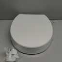 KOHLER 25876-0 Hyten Elevated Quiet-Close Round Toilet Seat, Contoured Seat with Grip-Tight Bumpers, Quick-Attach Hardware, White
