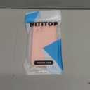 NITITOP Compatible with iPhone 11 Pro Case Cute Simple Design Stylish Enhanced Camera Protection with Wrist Adjustable Hand Strap Kickstand Grip Holder Touch Soft Protective Cover - Pink