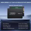 2TB SATA SSD 2.5'' Internal Solid State Drive, SATA III 6 Gb/s Read Speed Up to 550 MB/s 3D NAND Internal SSD, Upgrade Laptop PC/Desktops (RS550)