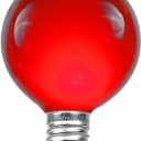 Novelty Lights 25 Pack G40 Red Outdoor Globe Bulbs, Light Bulbs Glass Incandescent Bulbs with 3000 Hour Lifespan, Globe String Lights Replacement Bulbs