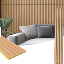 Art3d WPC Slat Wall Panels,3D Wall Accents for Interior Wall Decor,48in x 6in (Pack of 16)