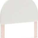 Signature Design by Ashley Wistenpine Urban Upholstered Panel Headboard, Full, White & Pink