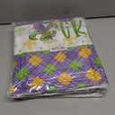 4 x Happy Mardi Gras Throw Pillow Covers 18x18 Set of 4 Fleur De Lis Lattice Beads Masks Lobster Designs Festive Cushion Covers for Home Sofa Couch Party Carnival Cushion Case Decoration